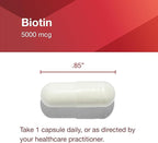 PROTOCOL FOR LIFE BALANCE Biotin 5,000mcg - Vitamin B7 Supplement - Hair, Skin, Nails Support - for Carb Metabolism & Cell Growth - Biotin Vitamin B Capsules - 90 Veg Caps