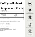 BIGVITA CoCrystal Lutein + | 3-in-1 Eye Support, Fast-Absorbing Lutein, Zeaxanthin & Astaxanthin | Blue Light Defense, Visual Clarity & Eye Fatigue Relief | High Bioavailability Vitamins | 60 Capsules