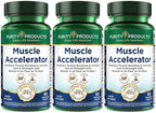 Purity Products Muscle Accelerator 650 mg Patented & Clinically Tested Muscle Accelerator Blend of Ayurvedic Herbal Extracts Promotes Strength, Endurance + Muscle Growth - 60 Veg Caps (3)