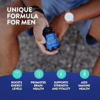 Friska Men’s Daily Gut Support - Digestive Enzymes, Probiotics to Help Break Down Foods, Supports Energy & Nutrient Absorption with Vitamins B6 & B12, 30 Capsules, Packaging May Vary
