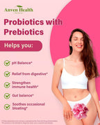Probiotics and Organic Prebiotics for Women pH Balance & Digestion- 60 Billion CFU Vaginal Probiotics with Cranberry D-Mannose, Vegan & Non-GMO for Urinary Tract & Immune | 90 Caps