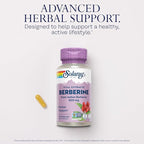 SOLARAY Berberine 500mg - Berberine Supplement for a Healthy, Active Lifestyle - with Berberine HCl from Indian Barberry - Vegan, Non-GMO, 60-Day Guarantee - 60 Servings, 60 VegCaps (60 CT)