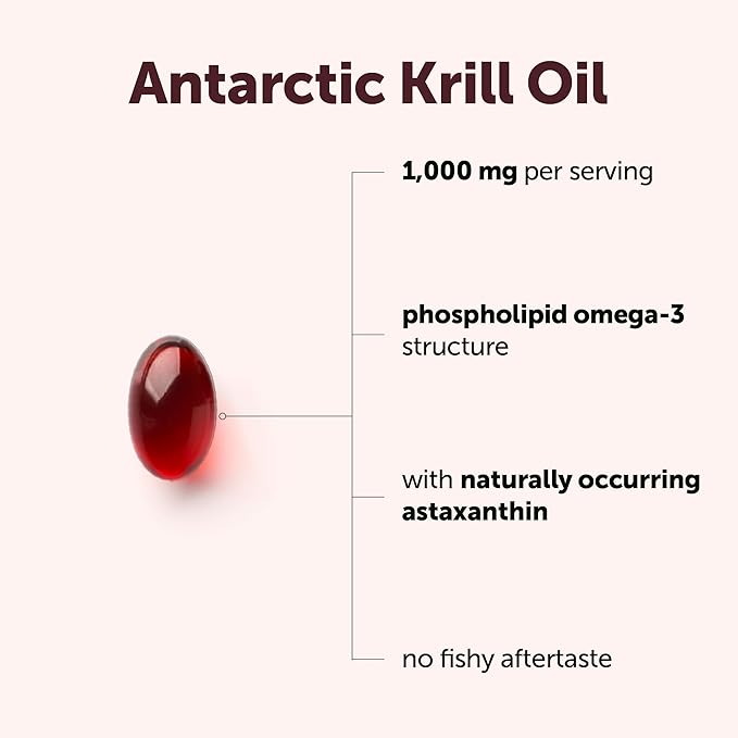 Micro Ingredients Antarctic Krill Oil Supplement, 1000mg Per Serving, 300 Soft-Gels, Rich in Omega-3s EPA, DHA & Natural Astaxanthin, Supports Immune System & Brain Health, Easy to Swallow