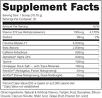 Bucked Up Pre Workout 6 Grams Citrulline, 2 Grams Beta Alanine, and 3 Other Registered trademarked Ingredients (Grape)