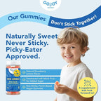 GOJOY Kids Omega 3 DHA Gummies – No Fish Burps, No Sugar – Brain, Eye & Immune Support – Plant-Based Omega-3 from Algae – Vegan, Clean DHA for Toddlers, Children & Kids Ages 3+