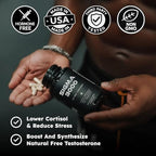 Natural Testosterone Booster for Men - Increase Energy, Stamina & Muscle Growth - Premium Male Enhancement Supplement with Ashwagandha