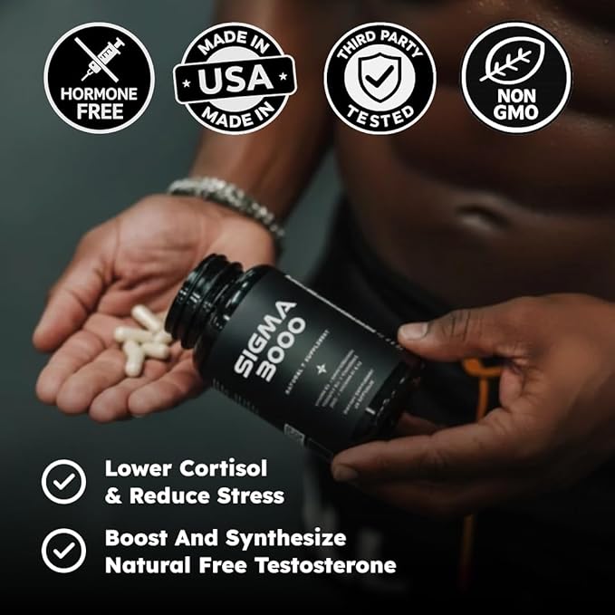 Natural Testosterone Booster for Men - Increase Energy, Stamina & Muscle Growth - Premium Male Enhancement Supplement with Ashwagandha