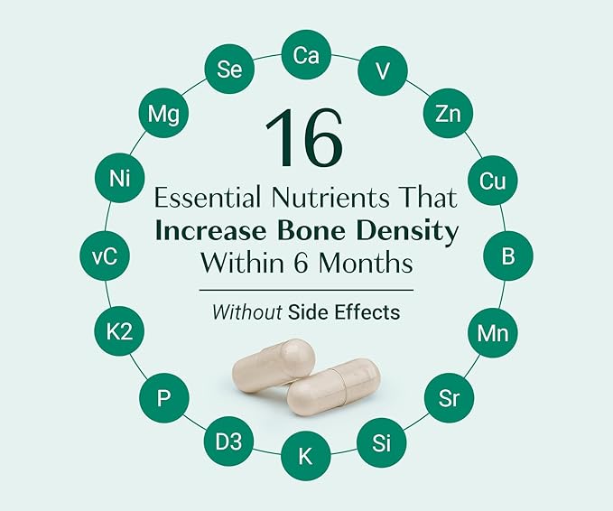 ALGAECAL Bone Builder Pack - Plant Based Calcium Supplement & Strontium - Organic Calcium 750mg with Vitamin D3 1600 IU, Vitamin K2, Magnesium, 16 Nutrients for Bone Health & Density (3-Month Supply)