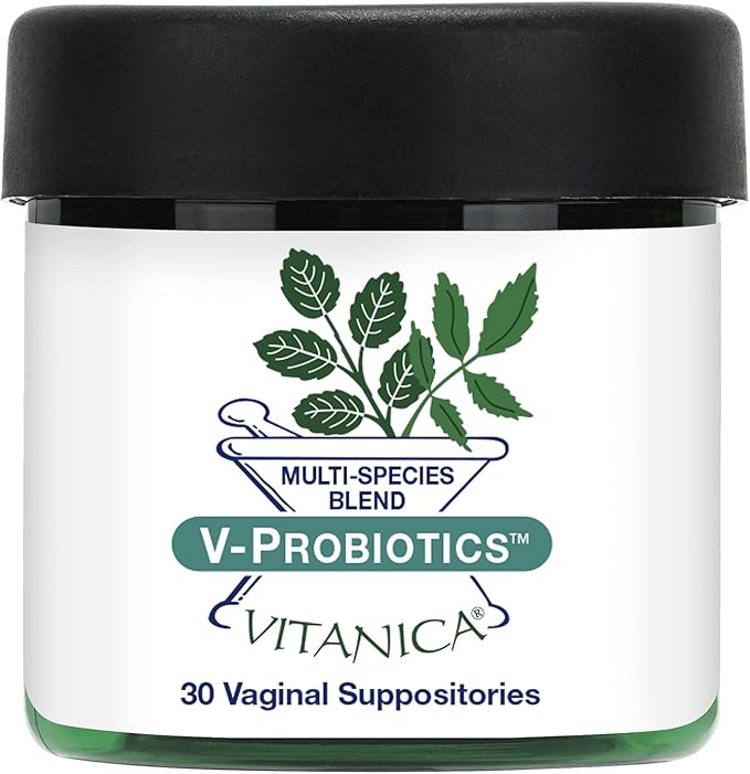 Vitanica Fresh V-Probiotics - Women's Probiotic for Vaginal Health - Contains Lactobacillus Gasseri - Free of Filler, Fragrances, Parabens, Preservatives & Artificial Colors - 30 Suppository Tablets