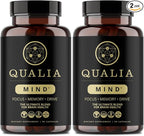 QUALIA MIND | The Ultimate Blend For Brain Health* | Doctor-Formulated Nootropic To Fuel Focus & Concentration* | Supports Long Term Brain Health| Maintain Drive & Productivity | 6 Week Supply