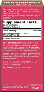 CATALO Bovine Colostrum Supplement for Women & Men - 30% IgG Immunoglobulins Formula - 500mg Colostrum Extract per Capsule - Plant-Based Capsules, 30 Capsules