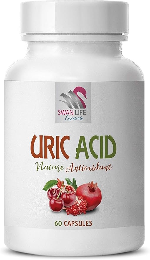 Natural Ways to Lower uric Acid - URIC Acid - Supplements for uric Acid, Supplements to Lower uric Acid, Tart Cherry Extract Capsules, Tart Cherry Pills, Green Coffee Bean Extract 1Bot 60Caps