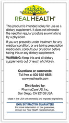 Real Health Prostate Complete - Prostate Supplements for Men, Prostate Health, Prostate Relief, Saw Palmetto for Men, One-per-Day Prostate Formula - 30 Count