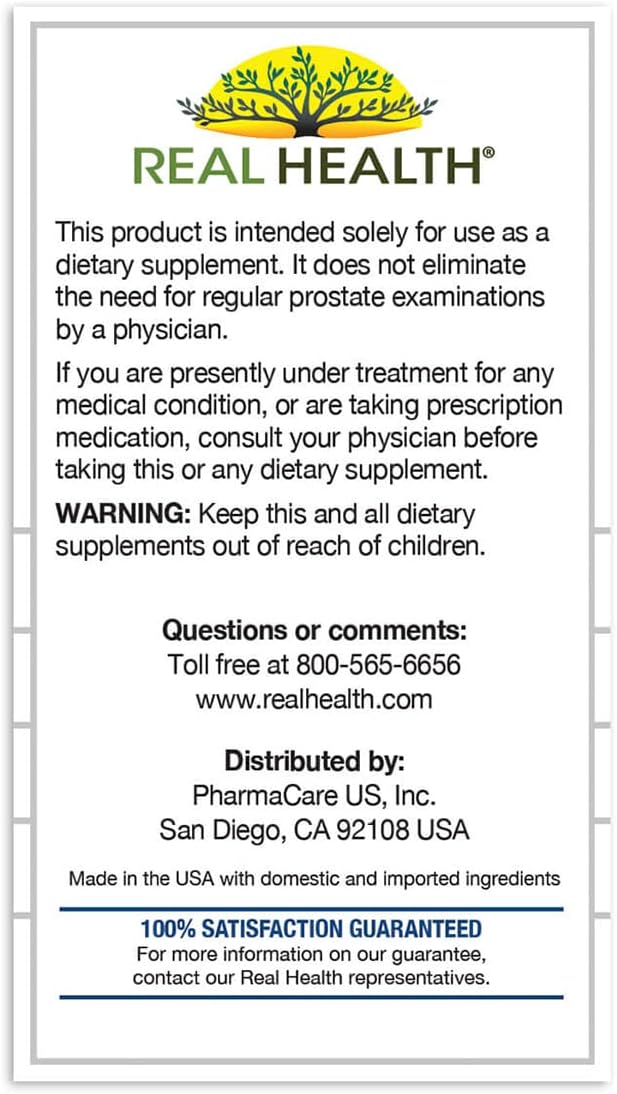 Real Health Prostate Complete - Prostate Supplements for Men, Prostate Health, Prostate Relief, Saw Palmetto for Men, One-per-Day Prostate Formula - 30 Count