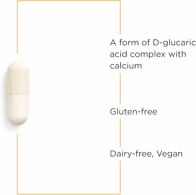 Integrative Therapeutics Calcium D-Glucarate - Supports Healthy Immune Function - Daily Support for Detoxification Systems & Estrogen Metabolism* - Gluten & Dairy-Free - 90 Capsules (30 Servings)