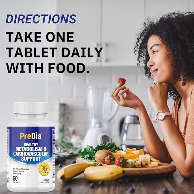 PreDia - Healthy Metabolism & Cardiovascular Support Health - (Chromium 200mcg)