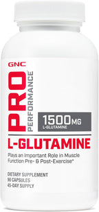 GNC Pro Performance L-Glutamine, 90 Capsules, Supports Muscle Recovery