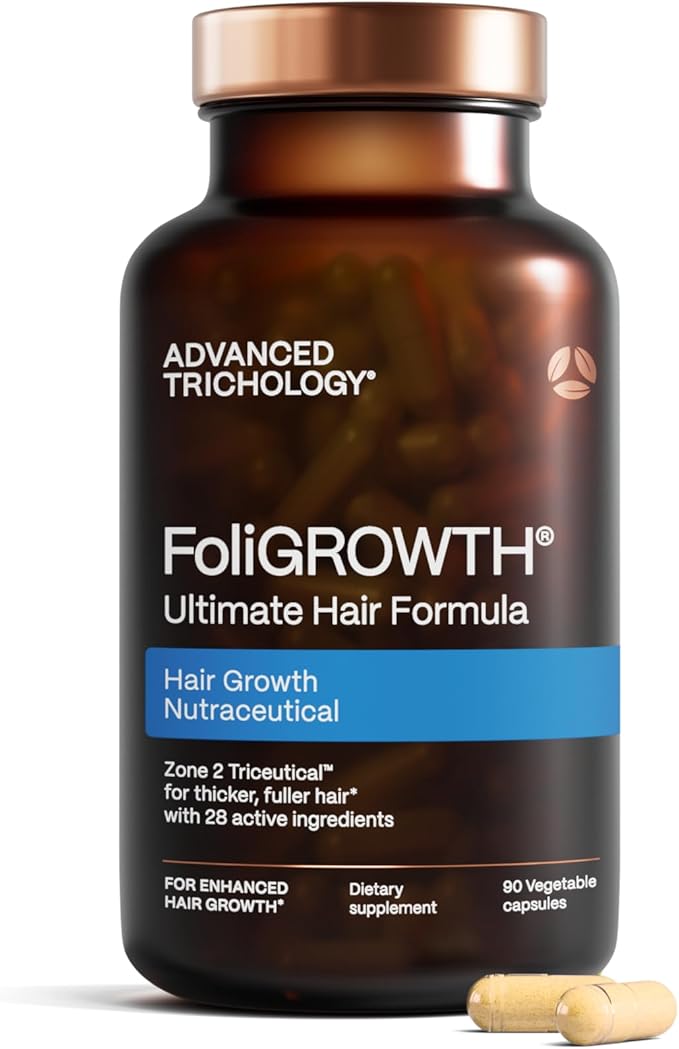 FoliGROWTH® Hair Growth Supplement for Women & Men | For Thicker, Fuller Hair | American Hair Loss Association Approved | Supports Thinning Hair