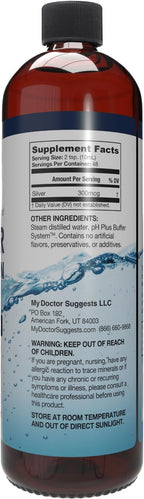 Alkaline Structured Silver Liquid Supplement 30ppm - Immune and Gut Health Support - Extra Strength Structured Colloidal Silver Mineral Supplements - Made in USA (16 oz)