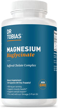 Dr. Tobias Magnesium Bisglycinate - High Absorption Magnesium Buffered Chelate Complex 200 mg per Capsule | Supports Energy, Muscle, Bone & Joint Health - Non-GMO Magnesium Supplement, 120 Capsules