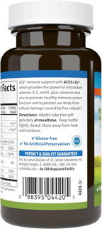 Carlson - ACES + Zn, Vitamins A, C, E + Selenium & Zinc, Cellular Health & Immune Support, Antioxidant, 60 Softgels