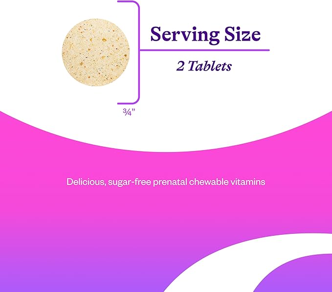 Seeking Health Prenatal Essentials Chewable - Prenatal Support Supplement with Riboflavin - Formula Supports Immune Health & Methylation - B12 Supplement to Support Genetic Development - 60 Tablets
