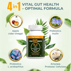 Vital Gut Health 4in1 Formula with Apple Cider Vinegar, Prebiotics & Probiotics, Digestive Enzymes for Strong Immunity Support and Complete Gut and Digestion Support- 60 Days Supply