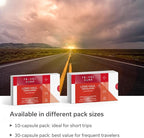 Long-Haul Circulation | Reduce Swollen Legs, Ankles, Feet | Relieve Leg Discomfort from Long Flights | Travel Essentials | Pycnogenol 100 mg & Ginger Root Extract | 30 Servings (Vegan Caps)