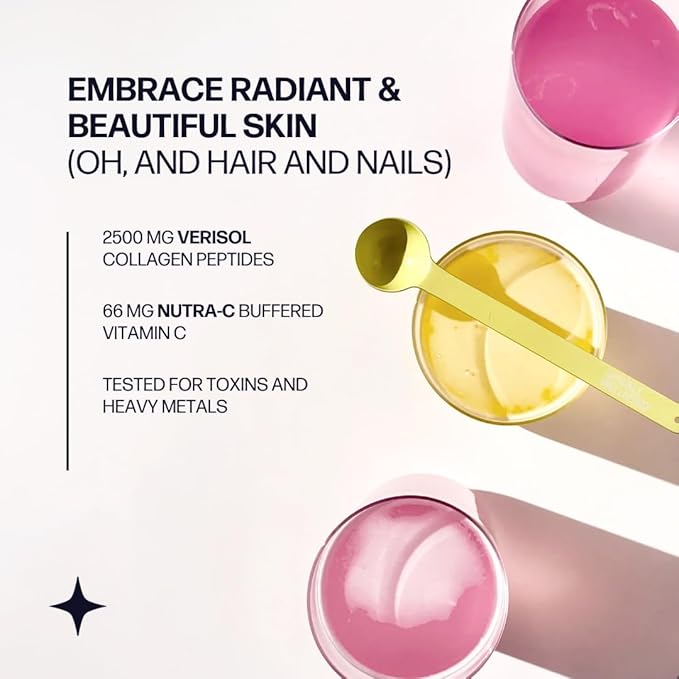 Sparkle Wellness VERISOL Bioactive Hydrolyzed Collagen Peptides | Collagen Powder Supplement with Vitamin C for Skin, Hair & Nail Health | Skin Boost (Acai Lemonade) [30-Serves]