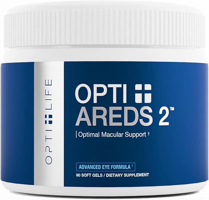 Opti + AREDS 2 Supplements | Vision & Eye Health Supplements for Adults | Includes Lutein, Zeaxanthin, Zinc, and Vitamin C for Macular Support* | 90 Softgels / 45 Servings