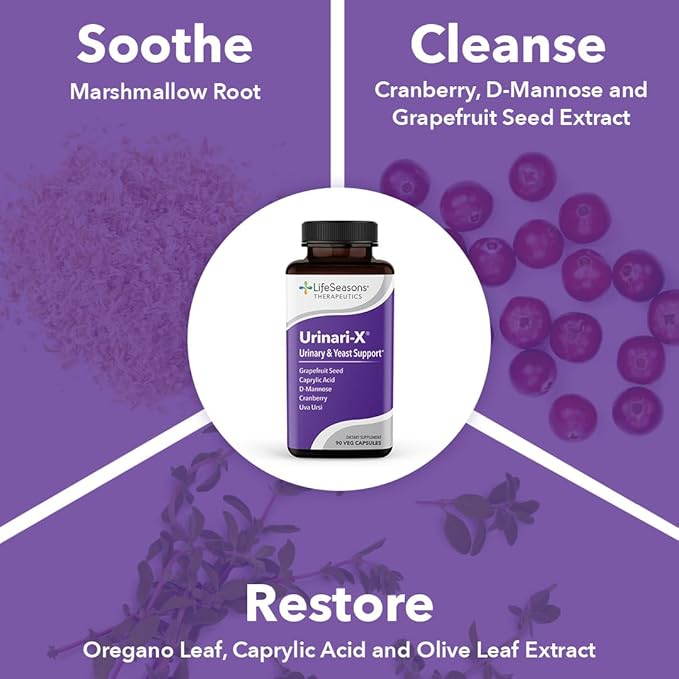 LifeSeasons Urinari-X + Rest-ZZZ Bundle – Urinary Tract Support & Natural Sleep Aid – Fast UTI Relief, Bladder Comfort, Fall Asleep & Stay Asleep – D-Mannose, Cranberry - 90 Capsules & 60 Capsules