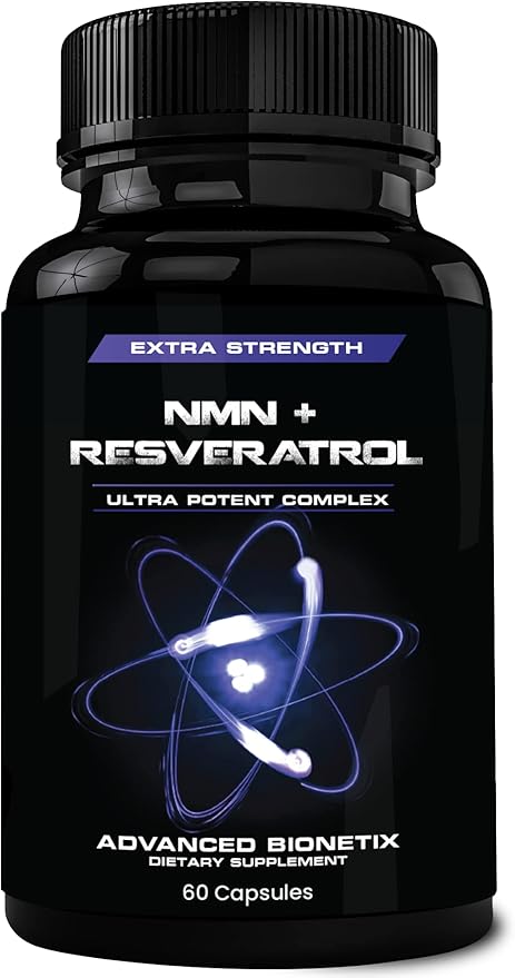 Advanced Bionetix NMN Resveratrol Betaine (TMG) Capsules – NAD⁺ Support Booster for Cellular Energy, Longevity, Metabolic Health Anti Aging Vitality, Advanced Formula Made in USA