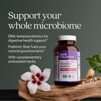 New Chapter Daily Dual Biotic Probiotic + Prebiotic for Digestion & Microbiome Health, 100% Vegan, Soy Free, Non-GMO, 60 Count (2 Month Supply)