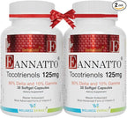 WELLNESS EXTRACT Eannatto Tocotrienols Vitamin E Supplements Tocopherol Free, Non-GMO, Gluten Free & Antioxidant 125mg 30 Softgels (Pack of 2)