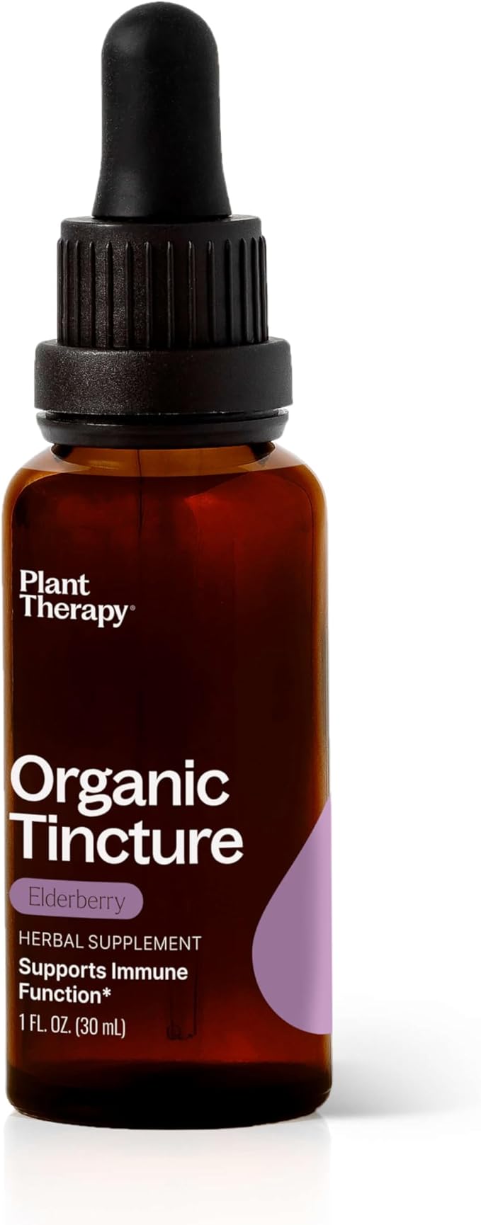 Plant Therapy Organic Elderberry Herbal Supplement Tincture 30 mL (1 oz) Immune Support, Helps Soothe Nasal and Throat Discomfort, Vegan, Non GMO, Gluten Free, Liquid, 1 Bottle