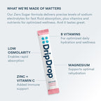 DripDrop Sugar Free Hydration Packets - Zero Strawberry Lemonade - Single Serve Electrolytes Powder Drink Mix - Non-GMO, Gluten Free, Vegan - 32 Sticks