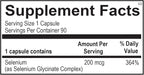 Mineral - Rise Selenium High-Bioavailability Selenium Glycinate for Antioxidant Support, Heart Health, and Prostate Wellness (90 Capsules)