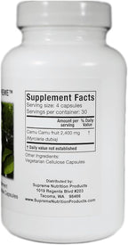 Supreme Nutrition Camu Supreme, 120 Pure Camu Camu Fruit Vegetarian Capsules