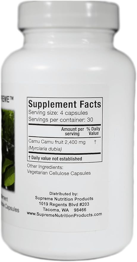 Supreme Nutrition Camu Supreme, 120 Pure Camu Camu Fruit Vegetarian Capsules