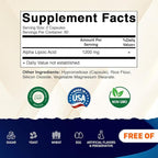 Vitamatic Alpha Lipoic Acid 1200mg Per Serving, 120 Capsules - Gluten Free, Vegetarian Capsules, Soy Free & Non-GMO