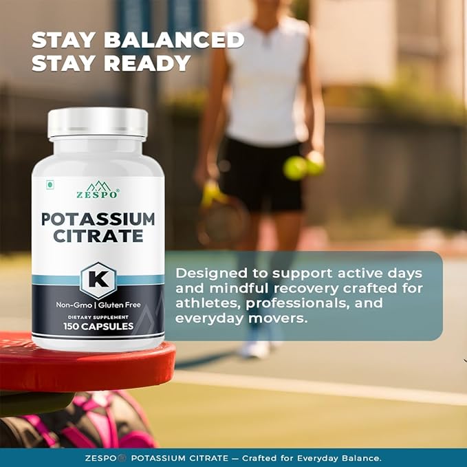 Potassium Citrate 800mg – 150 Veg Capsules | Provides 306mg Elemental Potassium per Serving | Supports Electrolyte Balance & Daily Wellness | Non-GMO, Gluten-Free Mineral Supplement
