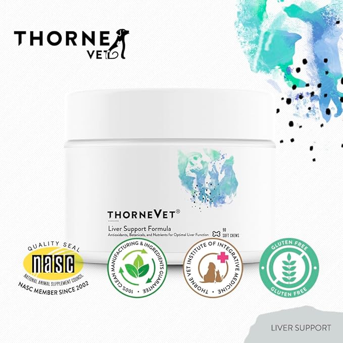 ThorneVET Liver Support – Liver Support for Small Animals: Dogs & Cats, 90 Soft Chews