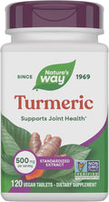 Nature's Way Turmeric Premium Extract - Supports Joint Health* - Non-GMO Project Verified - 500 mg per Serving - Joint Supplement Turmeric Tablets* - Gluten Free - 120 Tablets