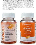 Amazon Basics Kids' Vitamin C 125mg Gummies, Orange, Immune Health, 2 Month Supply (Previously Solimo) 60 Count (Pack of 2)