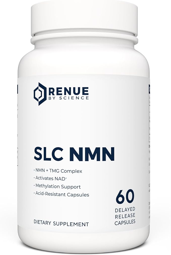 Renue By Science NMN Supplement | 60 SLC Enteric Capsules - 250mg Nicotinamide Mononucleotide per Serving | Delayed Release for Increased Absorption | Manufactured in The USA