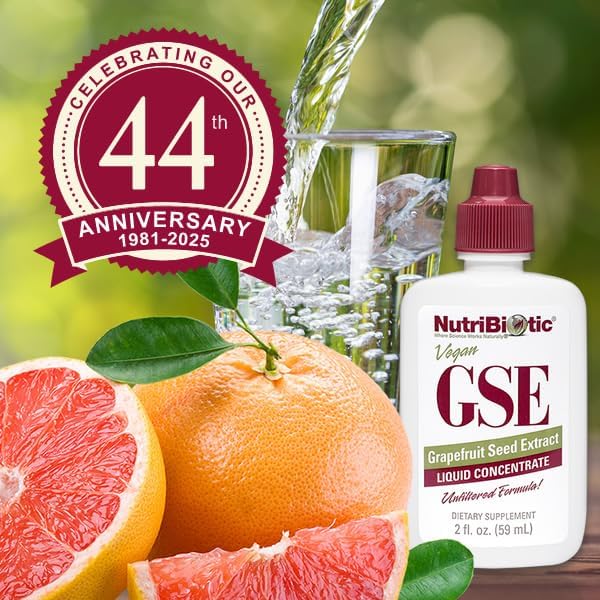 NutriBiotic – GSE, 2 Oz Liquid | The Original Grapefruit Seed Extract Premium Concentrate with Bioflavonoids | Potent Immune & Overall Health Support | Vegan, Gluten Free, Non-GMO