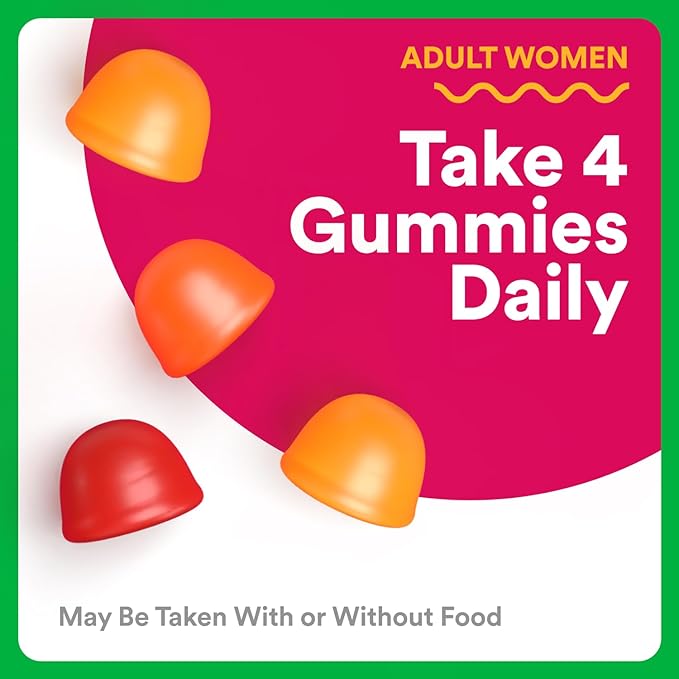 SmartyPants Organic Women's Multivitamin Gummies: Biotin, Methylfolate, Omega 3 (ALA), Vitamin D3, C, Vitamin B12, B6, A, K & Zinc, Inositol, Gluten Free, Vegetarian, 120 Count (30 Day Supply)