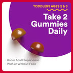 SmartyPants Organic Toddler Multivitamin Gummies: Probiotics, Omega 3 (ALA), Vitamin D3, C, Vitamin B12, B6, A, K & Zinc, Beta Carotene, Gluten Free, Three Fruit Flavors, 60 Count (30 Day Supply)