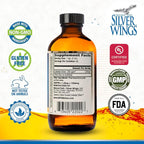 Natural Path Silver Wings Colloidal Silver Liquid - Enhanced Immune Support Supplement - 250ppm (1250mcg) - 8oz