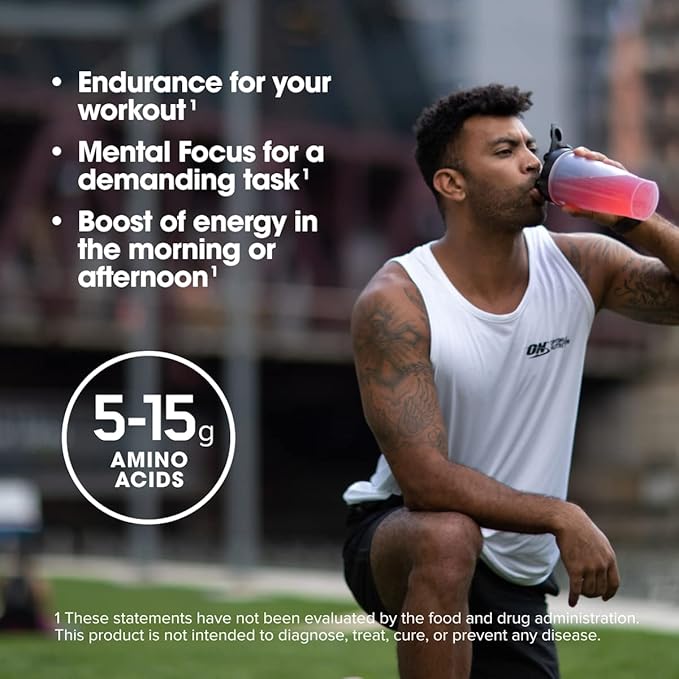 Optimum Nutrition Amino Energy - Pre Workout with Green Tea, BCAA, Amino Acids, Keto Friendly, Green Coffee Extract, Energy Powder - Strawberry Lime, 9.5 Ounce, 30 Servings (Packaging May Vary)